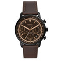 Fossil Goodwin Chronograph Brown Dial Brown Leather Strap Watch for Men - FS5529