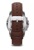 Fossil Grant Chronograph Beige Dial Brown Leather Strap Watch for Men - FS4735