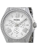 Fossil Cecile Chronograph Silver Dial Silver Steel Strap Watch for Women - AM4481