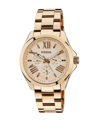 Fossil Cecile Rose Gold Dial Rose Gold Steel Strap Watch for Women - AM4511