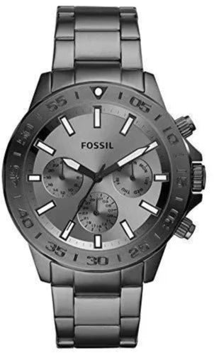 Fossil Bannon Multifunction Chronograph Grey Dial Gray Steel Strap Watch for Men - BQ2491