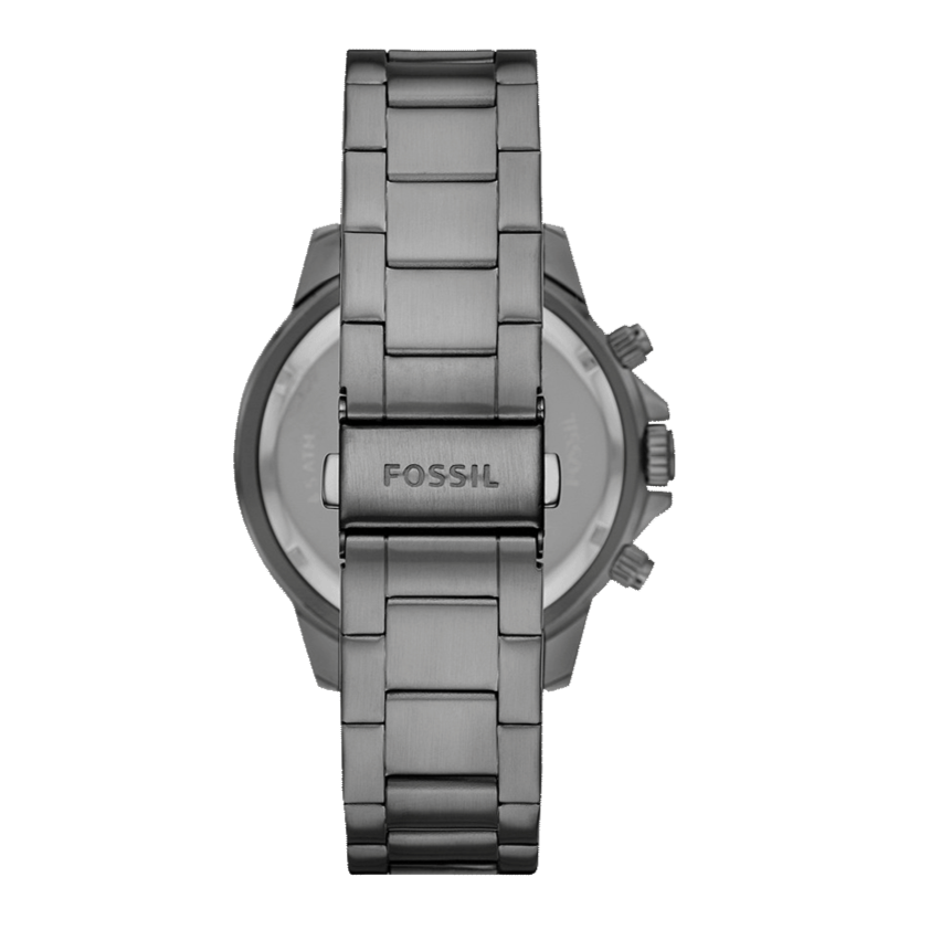 Fossil Bannon Multifunction Chronograph Grey Dial Gray Steel Strap Watch for Men - BQ2491