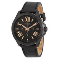 Fossil Cecile Multifunction Black Dial Black Leather Strap Watch for Men - AM4523