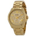 Fossil Cecile Multifunction Champagne Dial Gold Steel Strap Watch for Women - AM4510