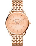 Fossil Tailor Rose Gold Dial Rose Gold Steel Strap Watch for Women - ES3713