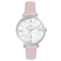 Fossil Jacqueline Blush Mother of Pearl Dial Pink Leather Strap Watch for Women - ES4151