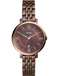 Fossil Jacqueline Brown Dial Brown Steel Strap Watch for Women - ES4275