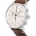 Fossil The Commuter Chronograph White Dial Brown Leather Strap Watch for Men - FS5402