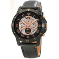 Fossil Grant Sport Automatic Skeleton Black Dial Black Leather Strap Watch for Men - ME3138