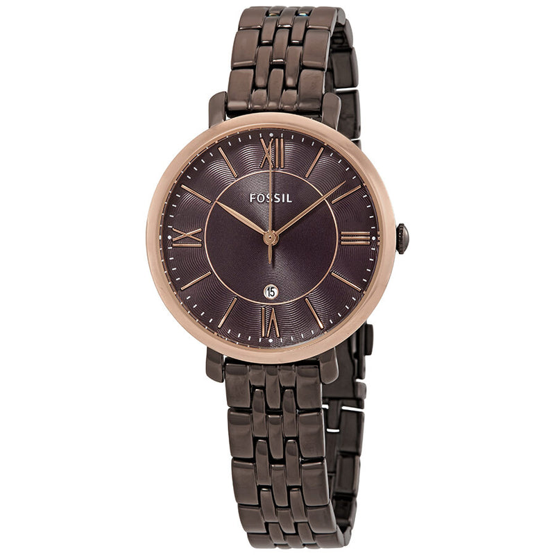 Fossil Jacqueline Brown Dial Brown Steel Strap Watch for Women - ES4275