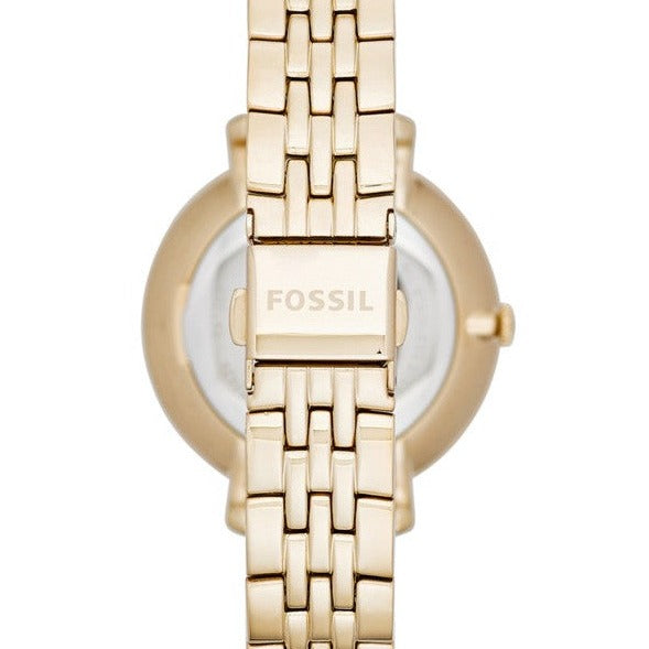 Fossil Jacqueline White Dial Gold Steel Strap Watch for Women - ES3434