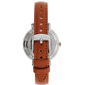 Fossil Jacqueline White Dial Brown Leather Strap Watch for Women - ES3842