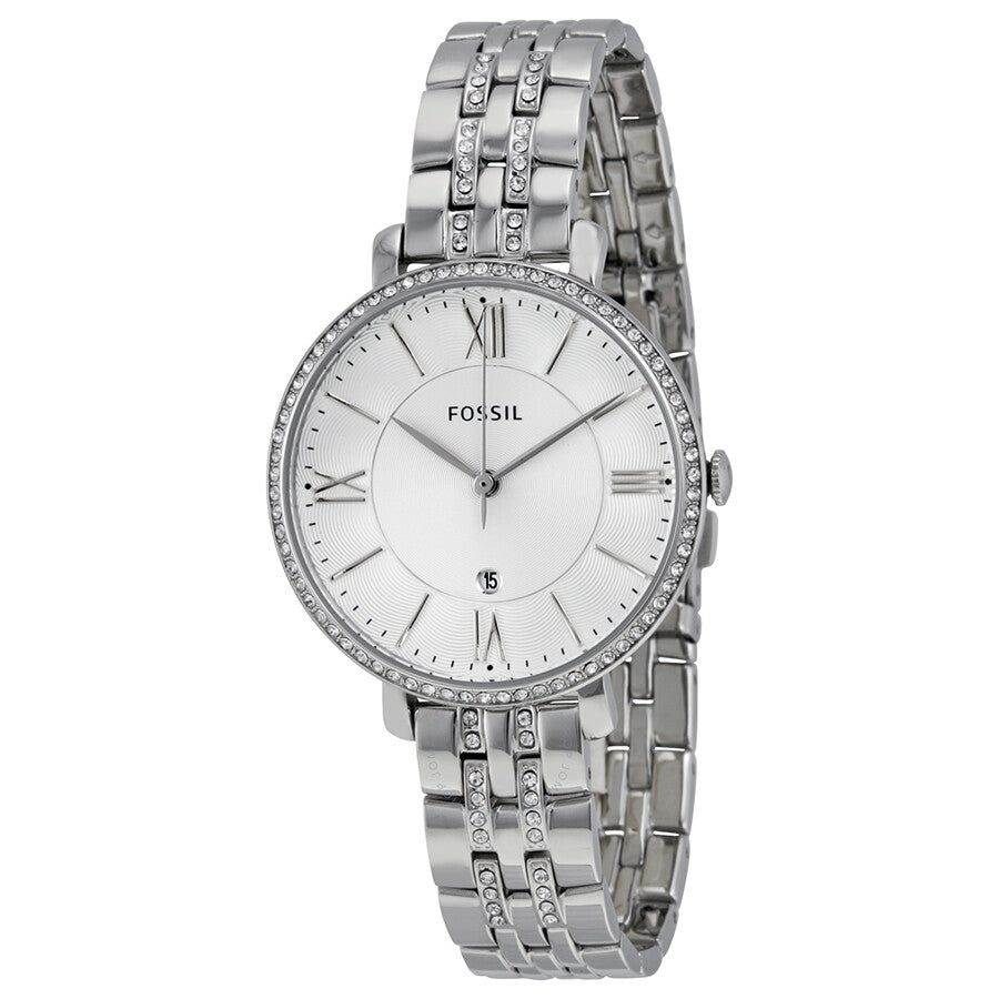 Fossil Jacqueline White Dial Silver Steel Strap Watch for Women - ES3545