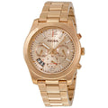 Fossil Boyfriend Multifunction Rose Gold Dial Rose Gold Steel Strap Watch for Women - ES3885