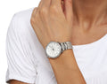 Fossil Tailor White Dial Silver Steel Strap Watch for Women - ES4262