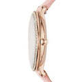 Fossil Jacqueline White Dial Pink Leather Strap Watch for Women - ES4303