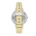 Fossil Jacqueline Three-Hand Silver Dial Yellow Leather Strap Watch for Women - ES4812