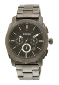 Fossil Machine Chronograph Black Dial Black Steel Strap Watch for Men - FS4662