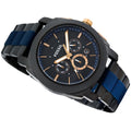 Fossil Machine Chronograph Black Dial Two Tone Steel Strap Watch for Men - FS5164