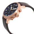 Fossil Pilot 54 Chronograph Blue Dial Brown Leather Strap Watch for Men - FS5204