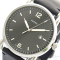 Fossil The Commuter Black Dial Black Leather Strap Watch for Men - FS5406