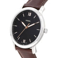 Fossil The Minimalist 3H Black Dial Brown Leather Strap Watch for Men - FS5464