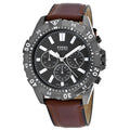 Fossil Garrett Chronograph Grey Dial Brown Leather Strap Watch for Men - FS5770