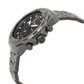 Fossil Bronson Chronograph Black Dial Silver Steel Strap Watch for Men - FS5710