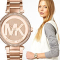 Michael Kors Parker Rose Gold Dial Rose Gold Steel Strap Watch for Women - MK5865