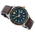 Versace Hellenyium Green Dial Brown Leather Strap Watch for Men - V11090017