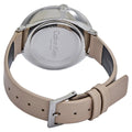 Calvin Klein Rise White Beige Dial Beige Leather Strap Watch for Women - K7A231XH