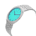 Gucci 25H Quartz Turquoise Dial Silver Steel Strap Watch For Women - YA163409