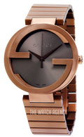 Gucci Interlocking XL Brown Dial Brown Steel Strap Watch For Men - YA133211