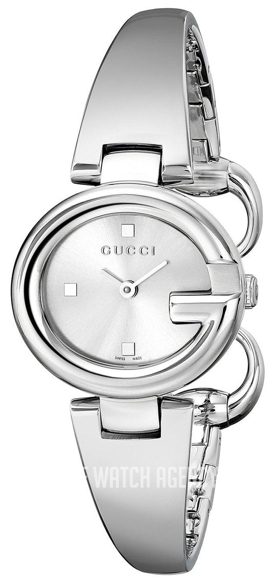 Gucci Guccissima Quartz Silver Dial Silver Steel Strap Watch For Women - YA134502