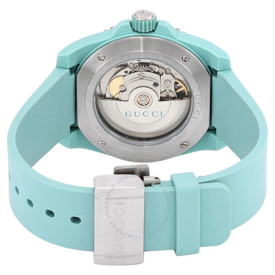 Gucci Dive Automatic Green Dial Green Rubber Strap Unisex Watch - YA136344