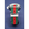 Gucci Dive Quartz White Dial Two Tone Nylon Strap Watch For Men - YA136207