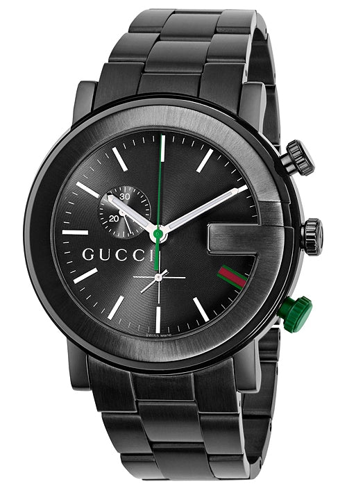 Gucci G Chrono Black Dial Quartz 44mm Watch For Men - YA101331