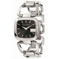 Gucci G-Gucci 125 Black Dial Silver Steel Strap Watch For Women - YA125407