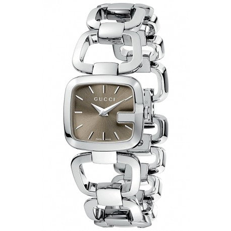 Gucci G Gucci Brown Dial Stainless Steel 24mm Watch For Women - YA125507