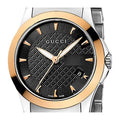 Gucci G Timeless Quartz Black Dial Two Tone Mesh Bracelet Watch For Women - YA126512