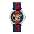 Gucci G Timless Le Marche Des Merveilles Blue Red Dial Blue Red Nylon Strap Unisex Watch  - YA126495