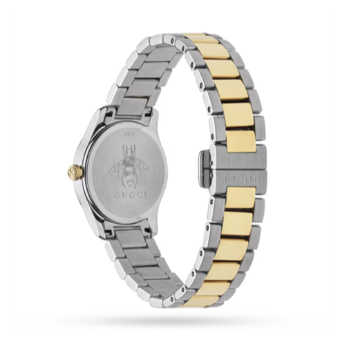 Gucci G Timeless Quartz Diamonds Silver Dial Two Tone Steel Strap Watch For Women - YA1265016