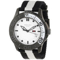 Gucci G Timeless XL White Dial Two Tone NATO Strap Watch For Men - YA126243