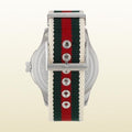 Gucci G Timeless White Dial Two Tone Nylon Strap Watch For Men - YA126231