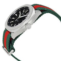 Gucci GG2570 Quartz Black Dial Two Tone Nylon Strap Watch For Men - YA142305