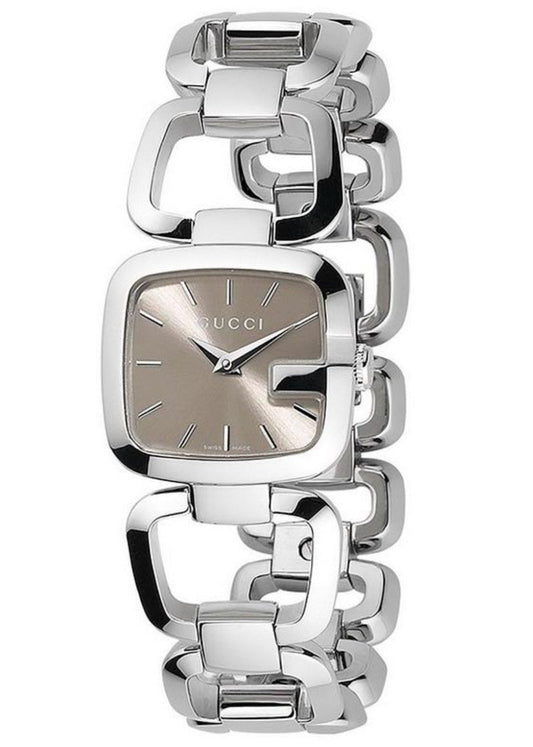Gucci G Gucci Brown Dial Stainless Steel 24mm Watch For Women - YA125507