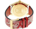 Gucci G Timeless Quartz Red Dial Red Leather Strap Watch For Women - YA1264054