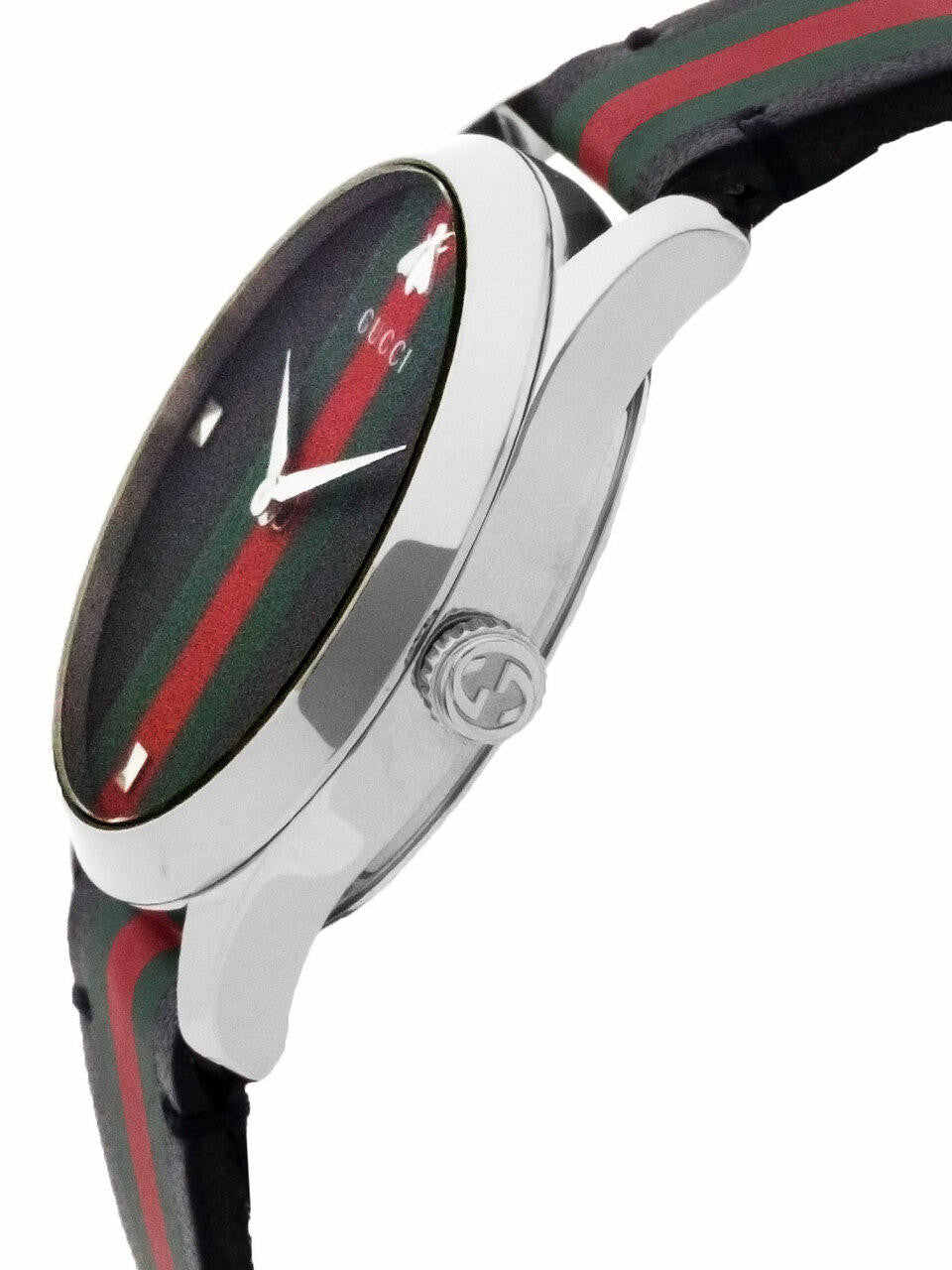 Gucci G Timeless Quartz Black Dial Black Leather Strap Watch For Men - YA1264079