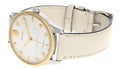 Gucci G Timeless Automatic Silver Dial Beige Leather Strap Watch For Men - YA126348