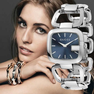 Gucci G Gucci Blue Dial Stainless Steel Watch For Women - YA125405